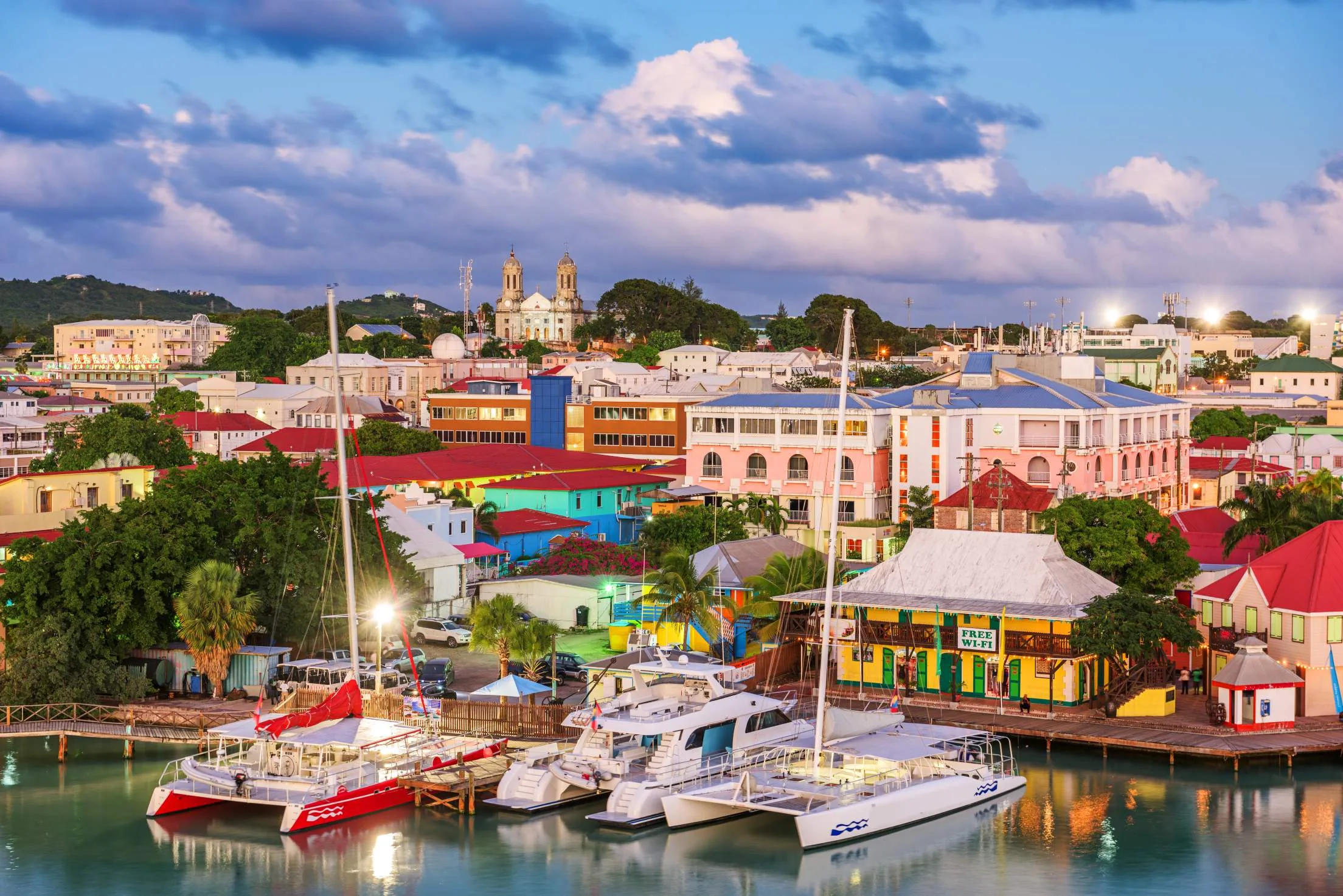 St. John's, Antigua overlooking Redcliffe Quay